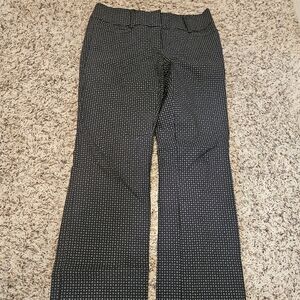 New York & Company Black and White Geometric Print Boot Cut Pants